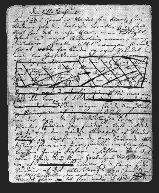 Side 1 af manuskriptet til "Den lille Havfrue"